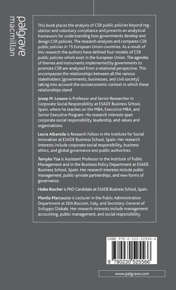 Governments and Corporate Social Responsibility