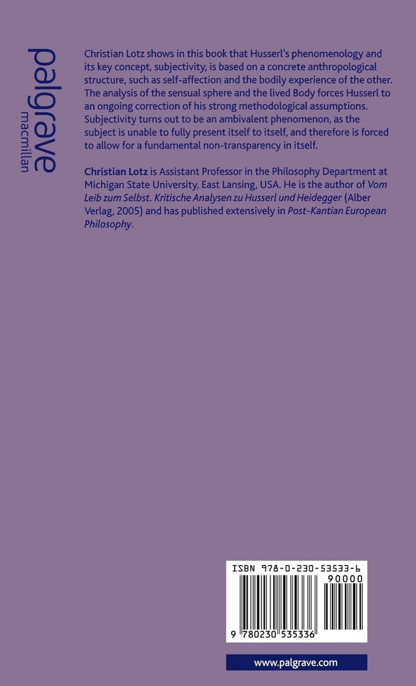 From Affectivity to Subjectivity