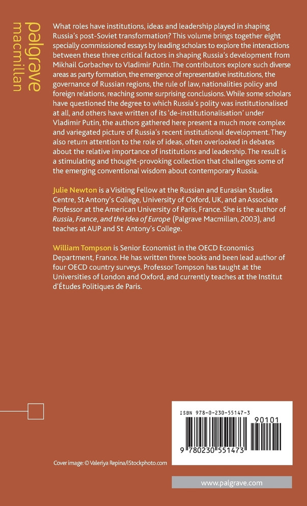 Institutions, Ideas and Leadership in Russian Politics