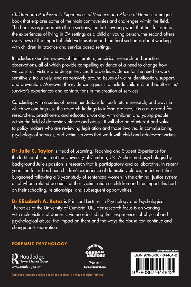 Children and Adolescent's Experiences of Violence and Abuse at Home