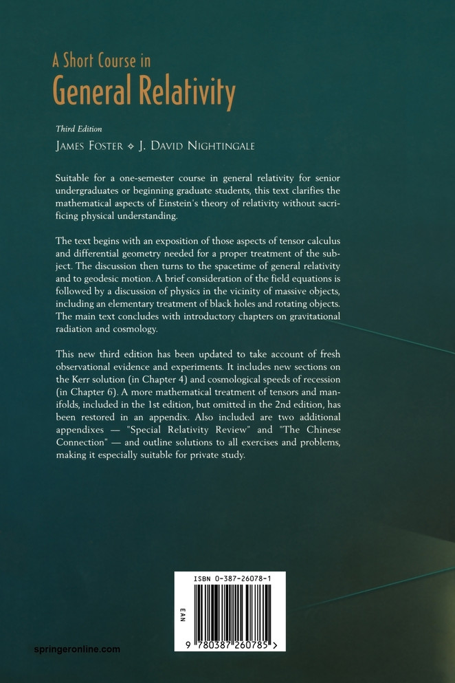 A Short Course in General Relativity