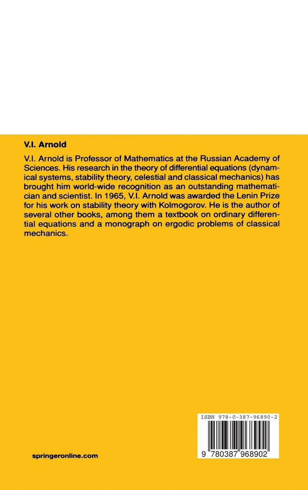 Mathematical Methods of Classical Mechanics