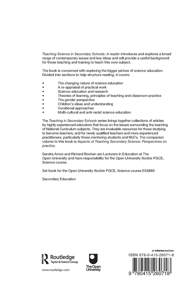 Teaching Science in Secondary Schools