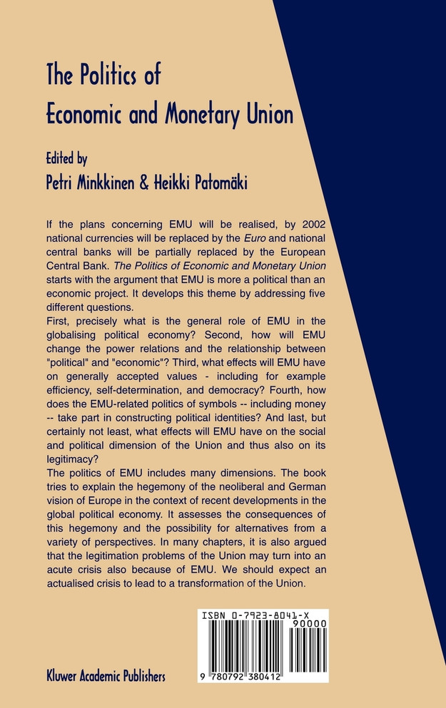 The Politics of Economic and Monetary Union