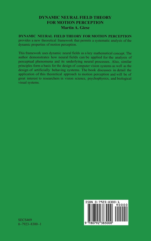 Dynamic Neural Field Theory for Motion Perception