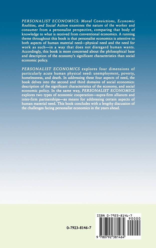 Personalist Economics