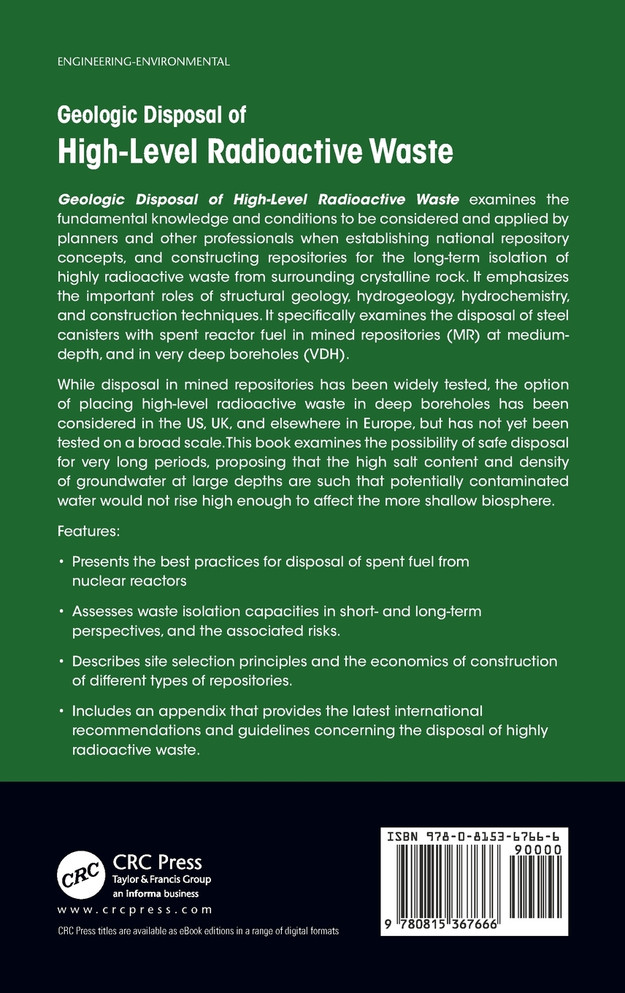 Geologic Disposal of High-Level Radioactive Waste