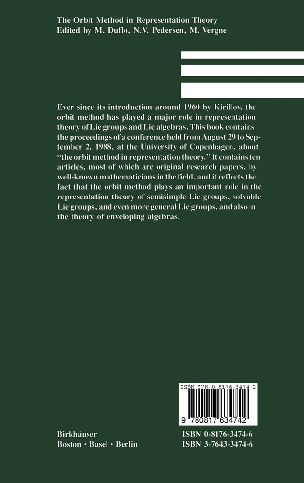The Orbit Method in Representation Theory