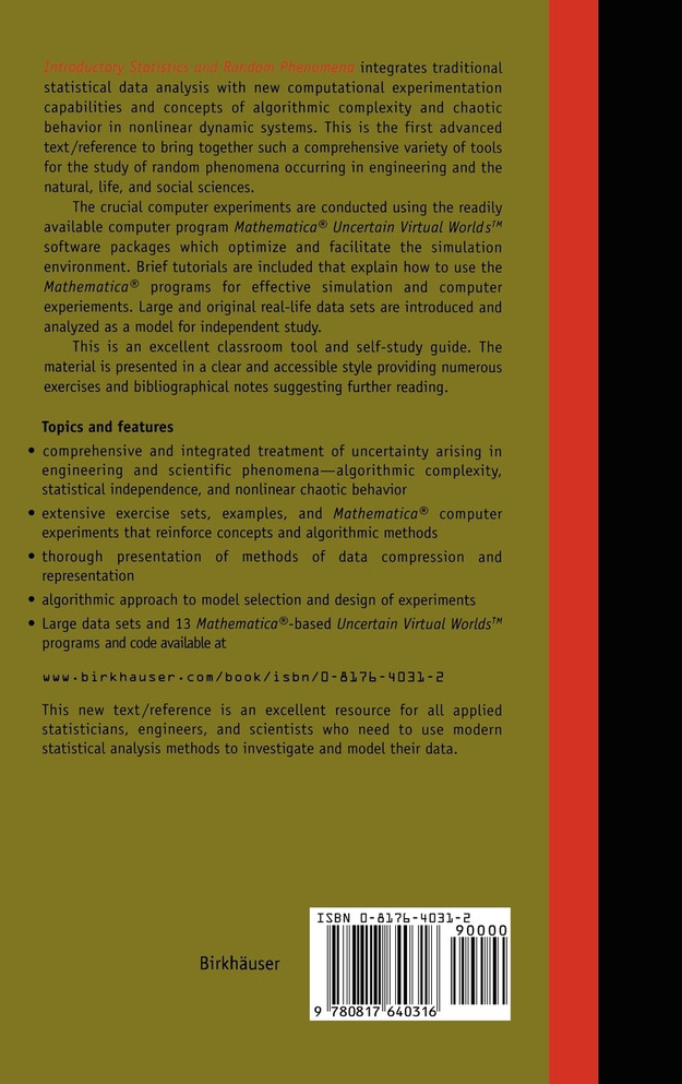 Introductory Statistics and Random Phenomena