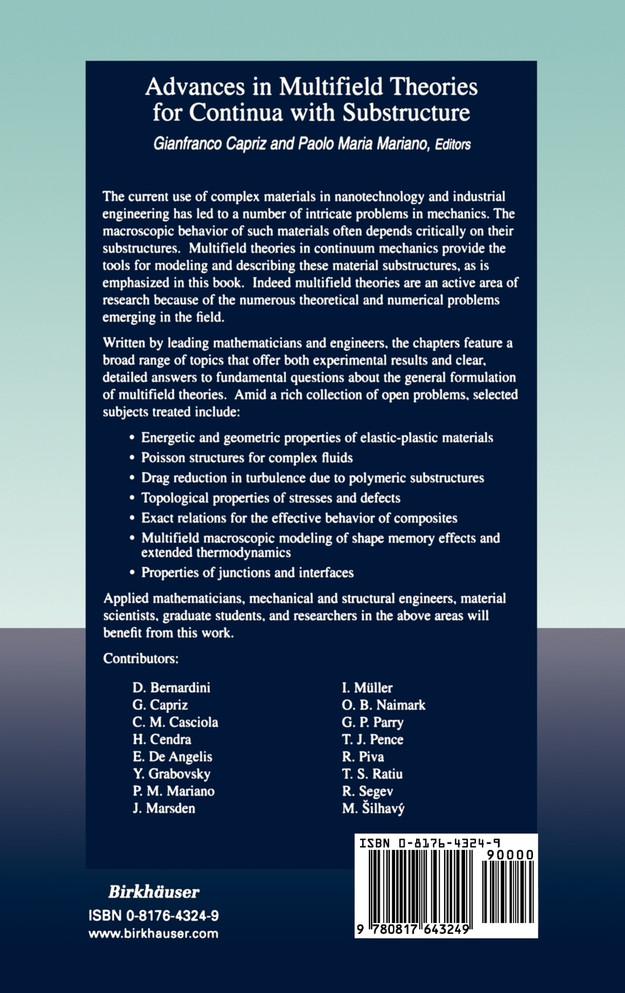 Advances in Multifield Theories for Continua with Substructure