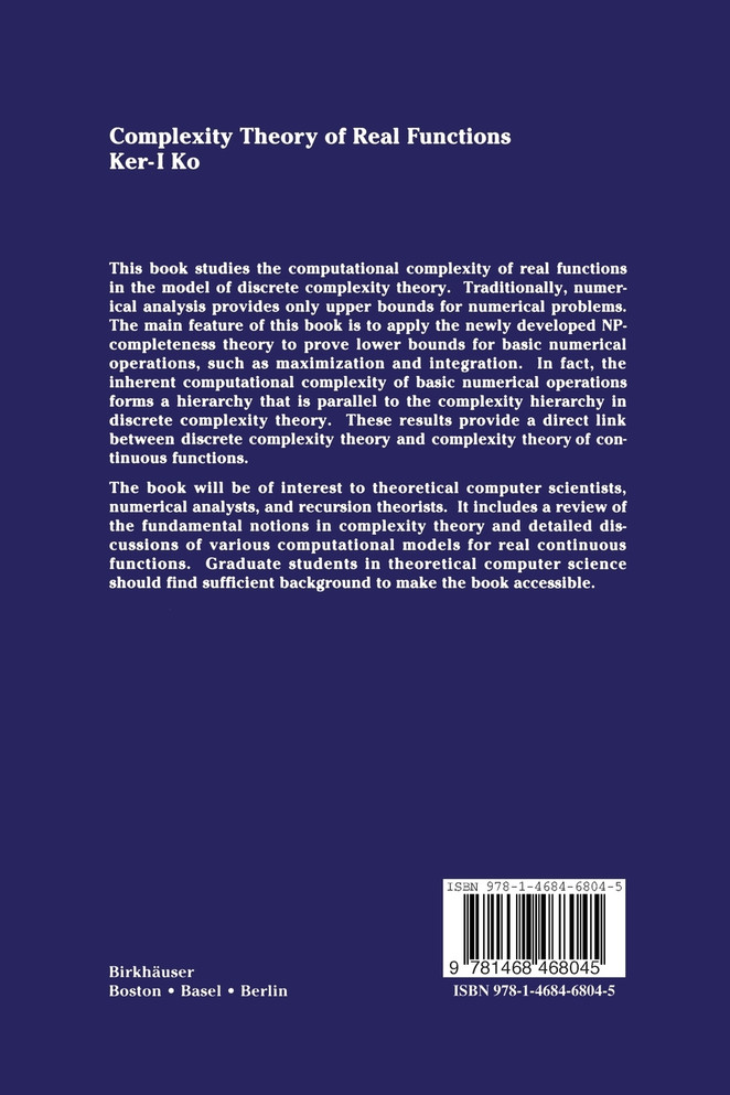 Complexity Theory of Real Functions