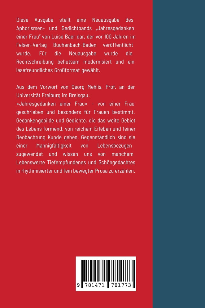 Jahresgedanken einer Frau