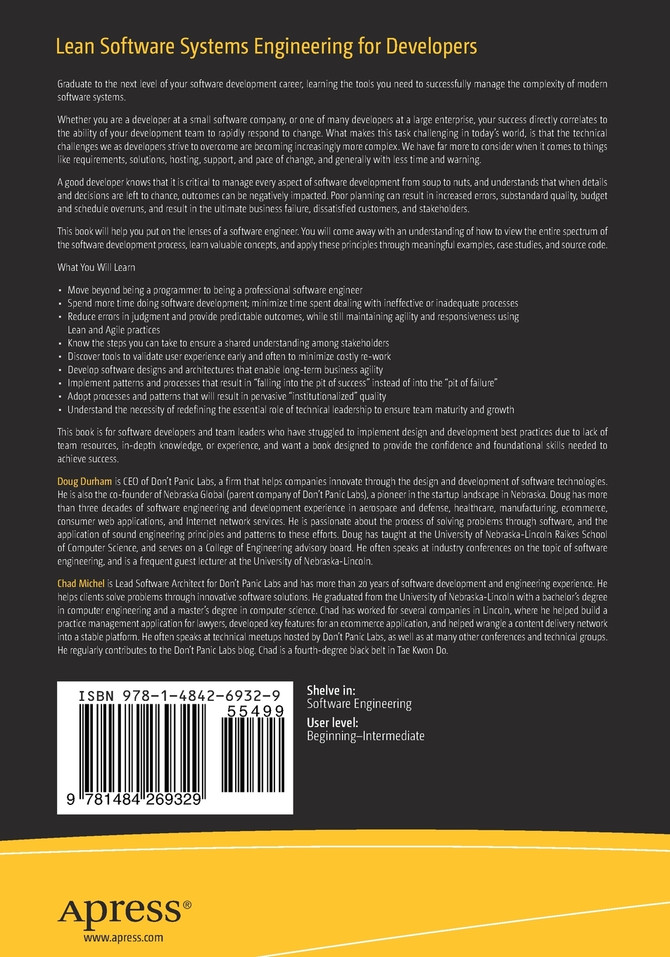 Lean Software Systems Engineering for Developers