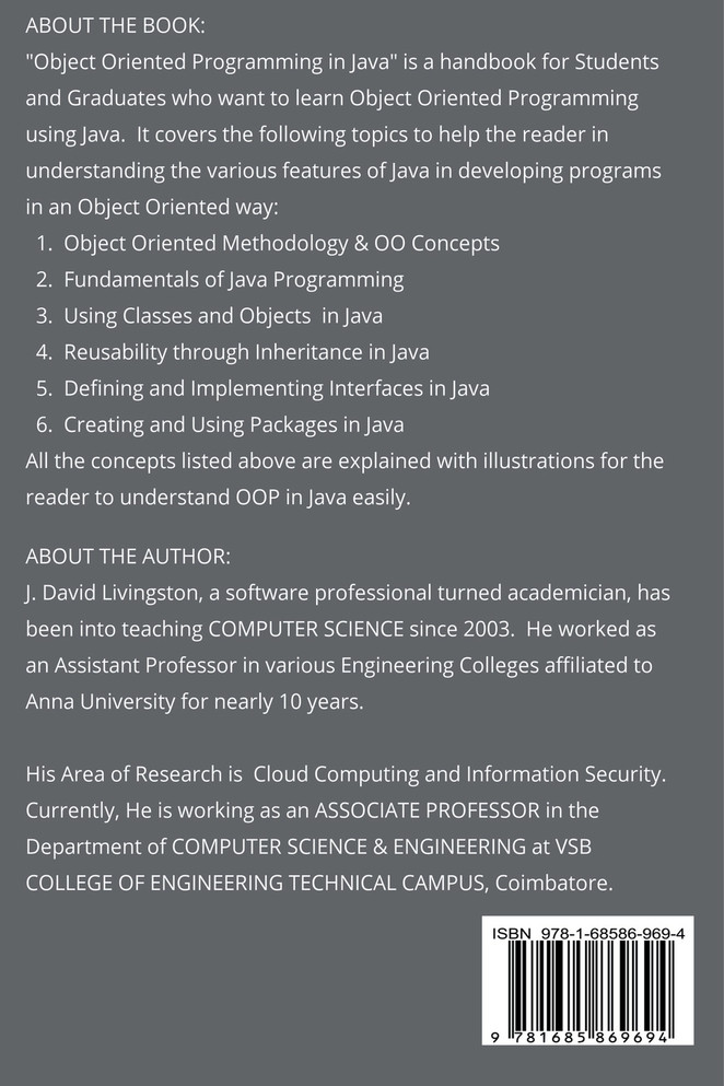 Object Oriented Programming in Java