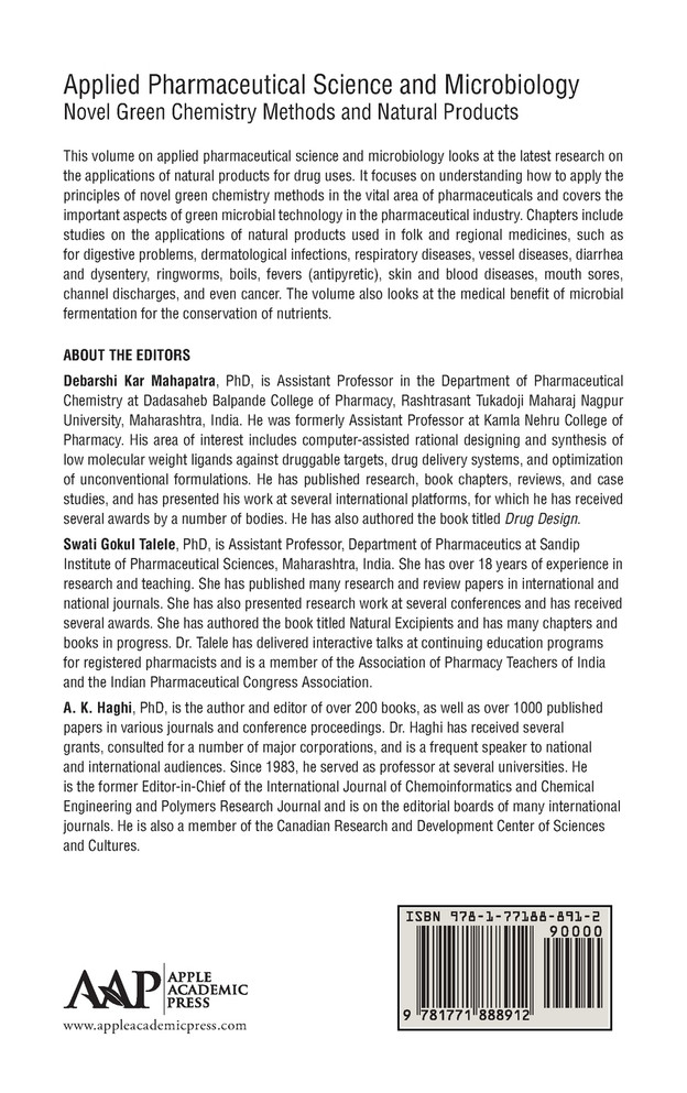 Applied Pharmaceutical Science and Microbiology