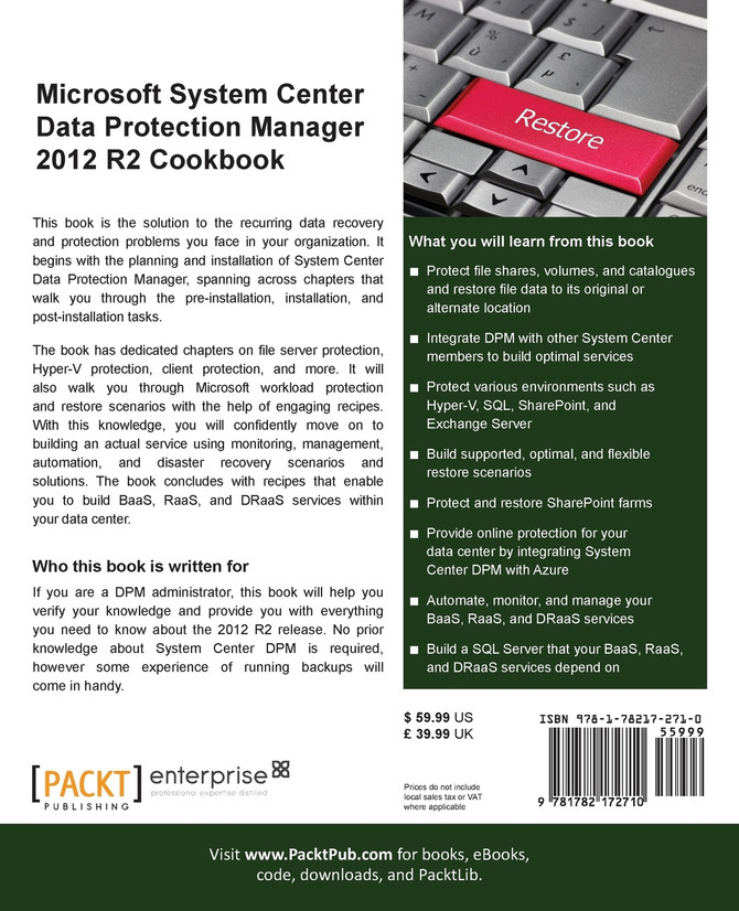 Microsoft System Center Data Protection Manager Cookbook