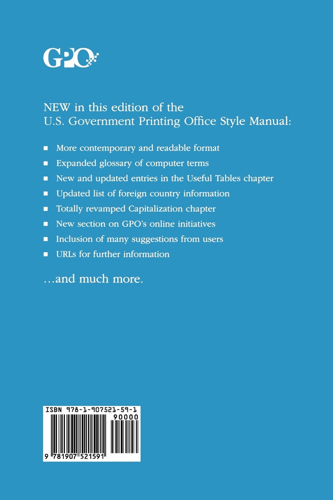 U.S. Government Printing Office Style Manual
