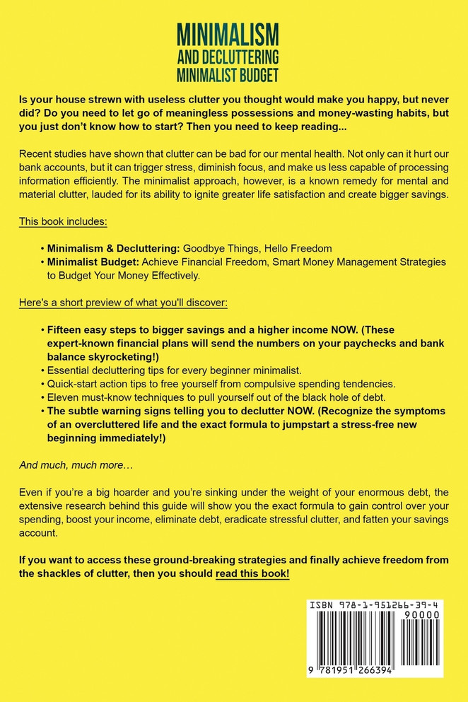 Minimalism Decluttering and Minimalist Budget 2-in-1 Book