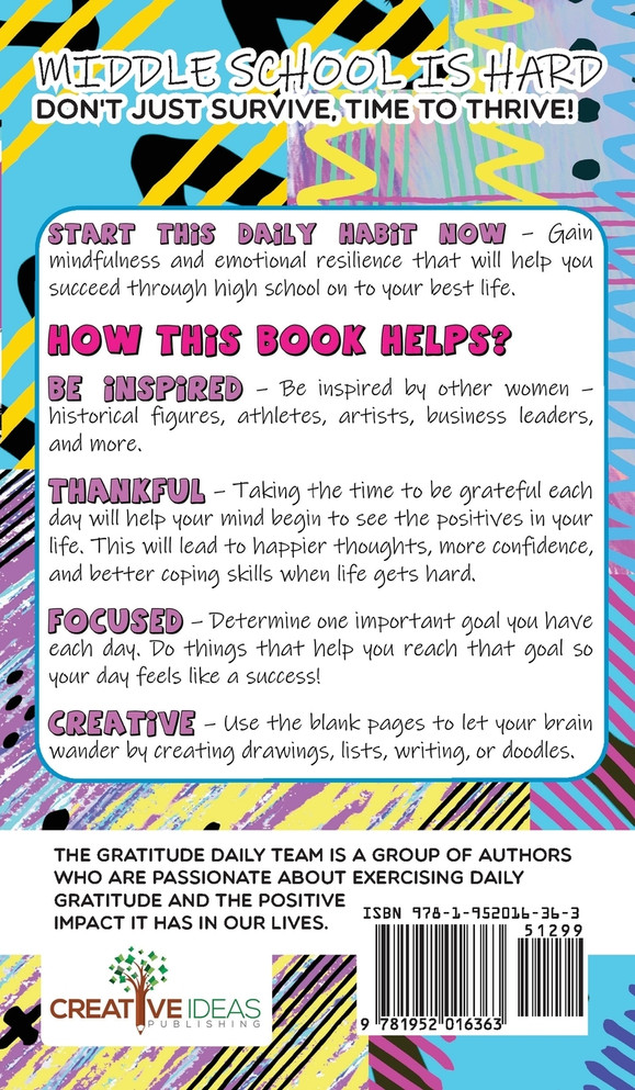Middle School Gratitude Journal for Girls