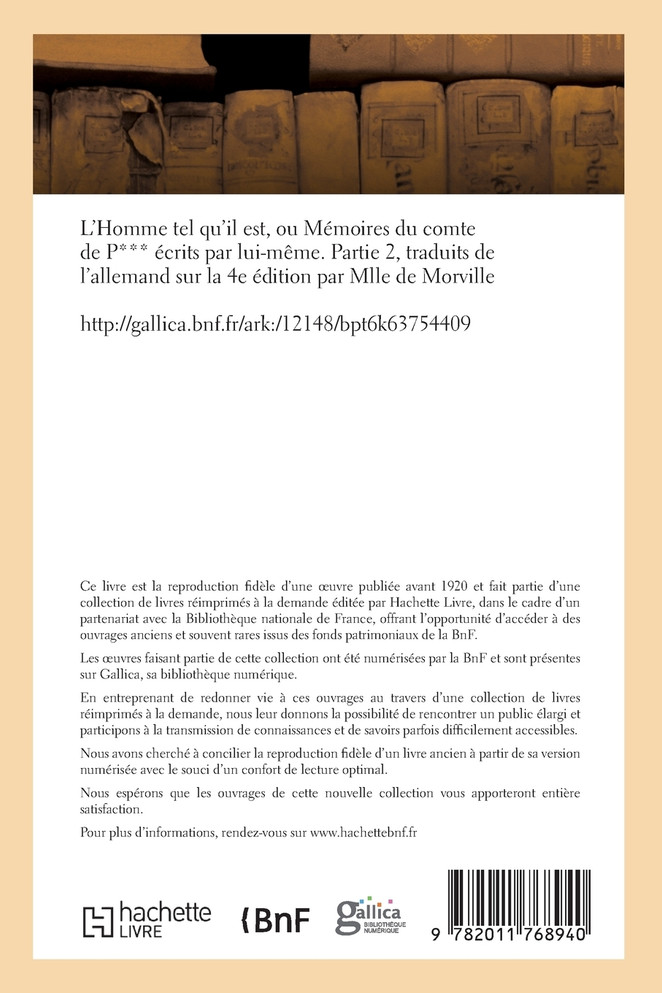 L'Homme tel qu'il est, ou Mémoires du comte de P*** écrits par lui-même. Partie 2
