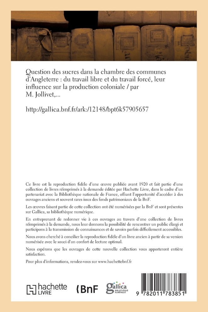 Question des sucres dans la chambre des communes d'Angleterre