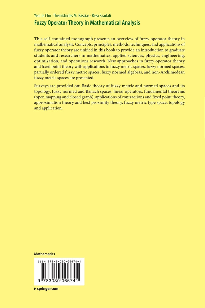 Fuzzy Operator Theory in Mathematical Analysis