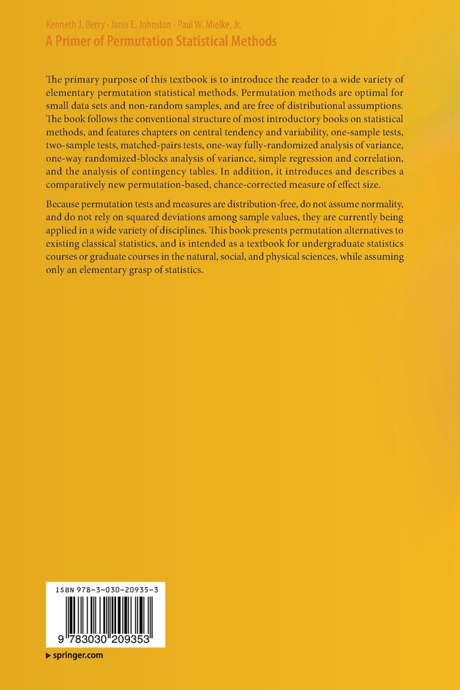 A Primer of Permutation Statistical Methods