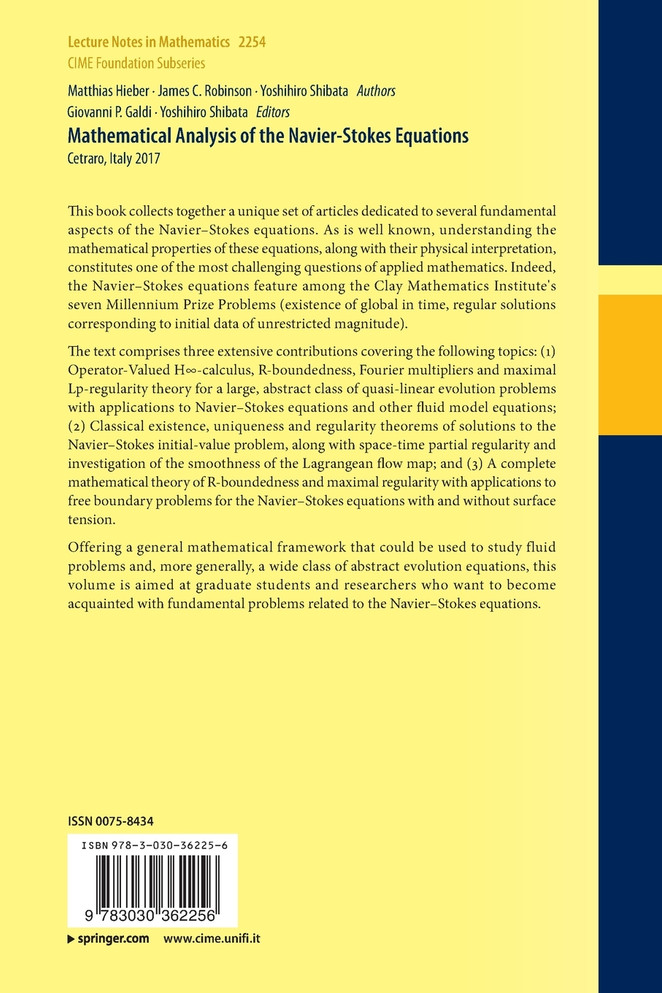 Mathematical Analysis of the Navier-Stokes Equations