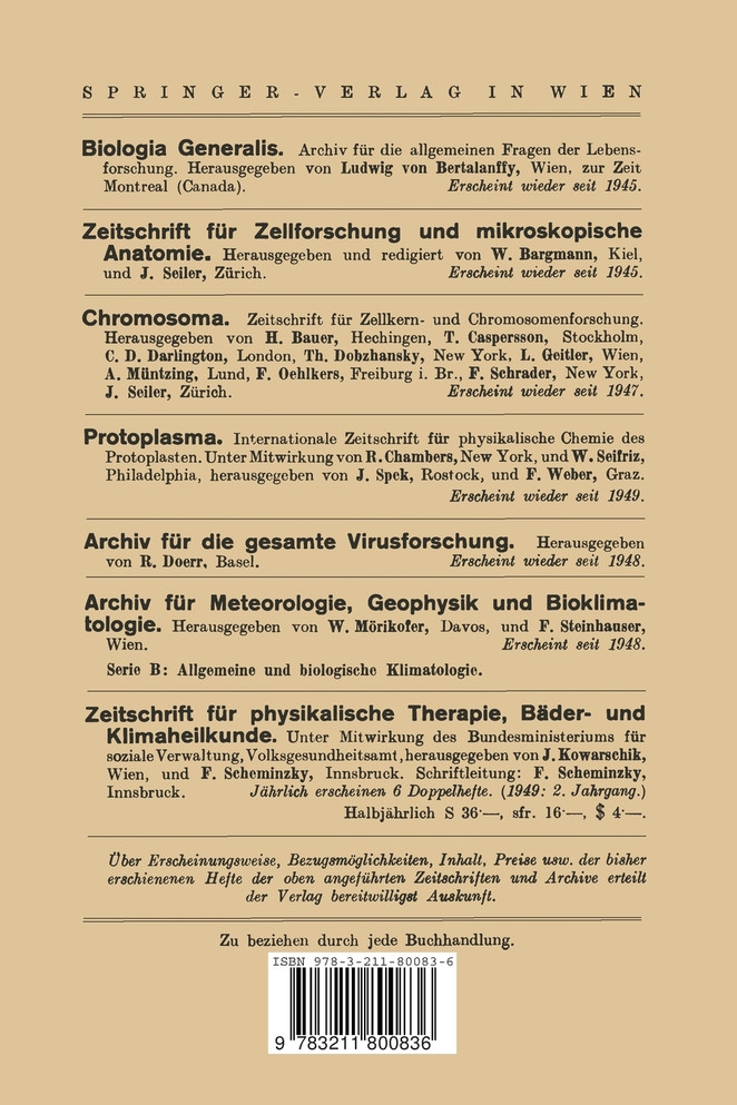 Die Kunstliche Radioaktivitat in Biologie Und Medizin