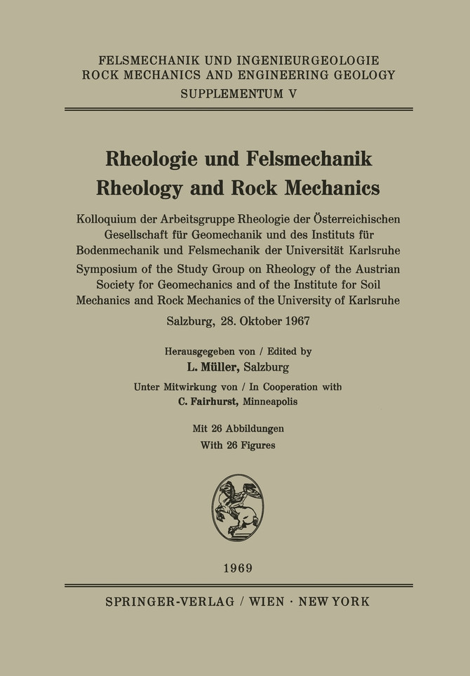 Rheologie Und Felsmechanik / Rheology and Rock Mechanics