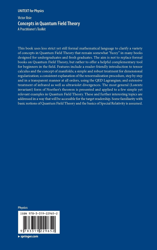 Concepts in Quantum Field Theory