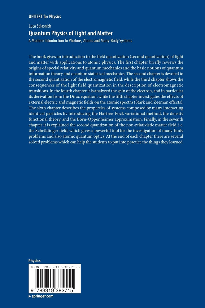Quantum Physics of Light and Matter