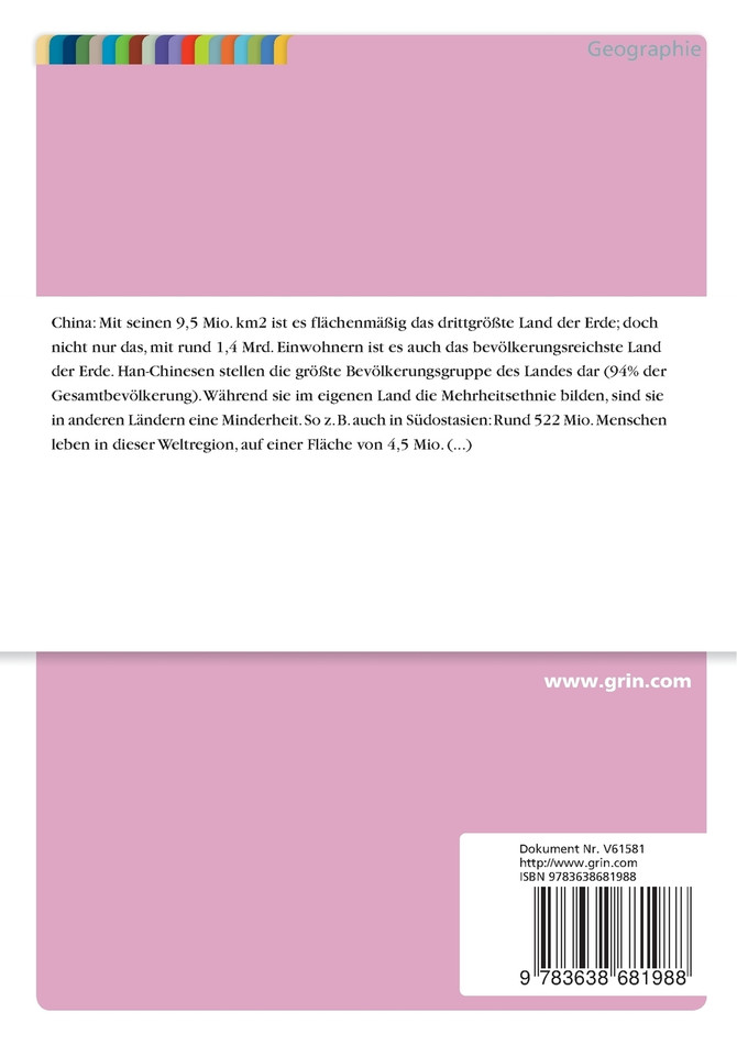 Die Auslandschinesen als Minderheit in Südostasien