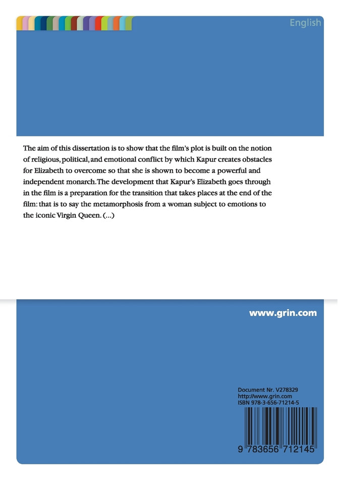 Kapur's Elizabeth. A coming-of-age story of a Queen