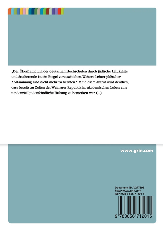 Antisemitismus an Universitäten der Weimarer Republik