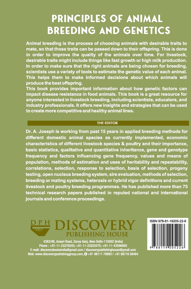 Principles of Animal Breeding and Genetics