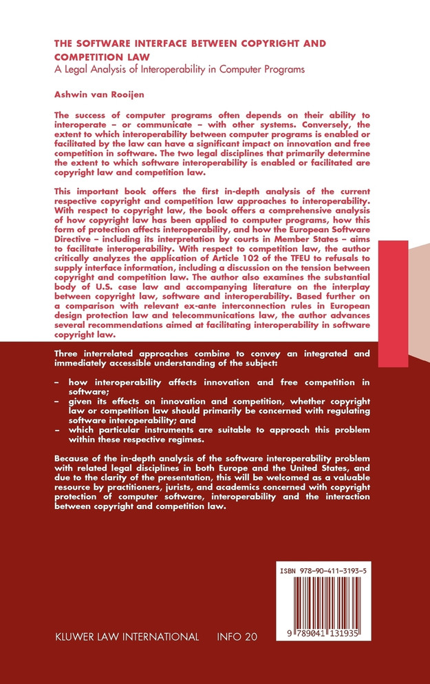 The Software Interface Between Copyright and Competition Law