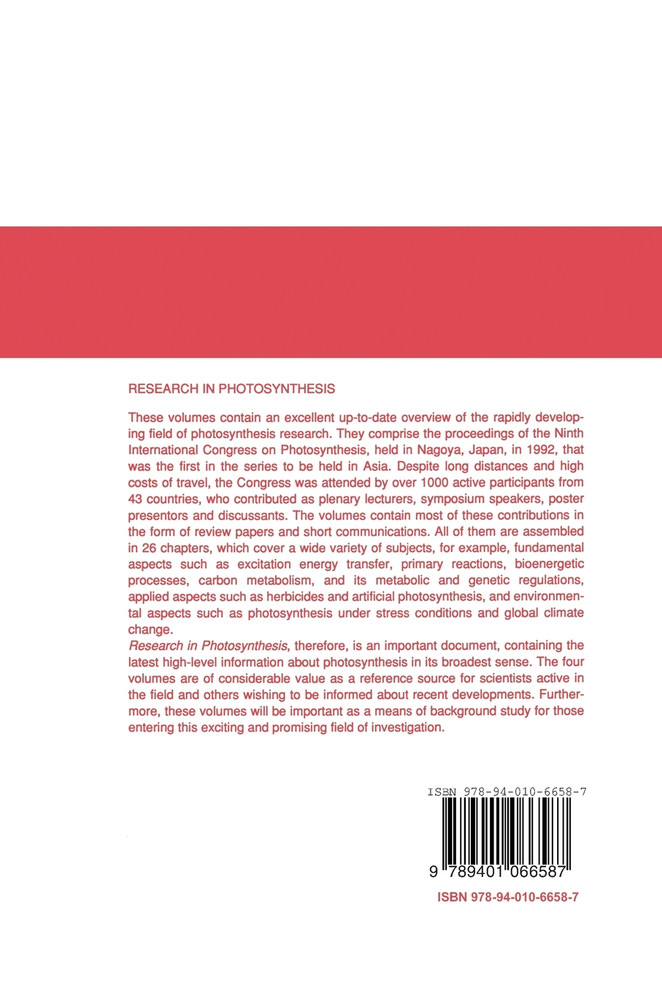 Research in Photosynthesis