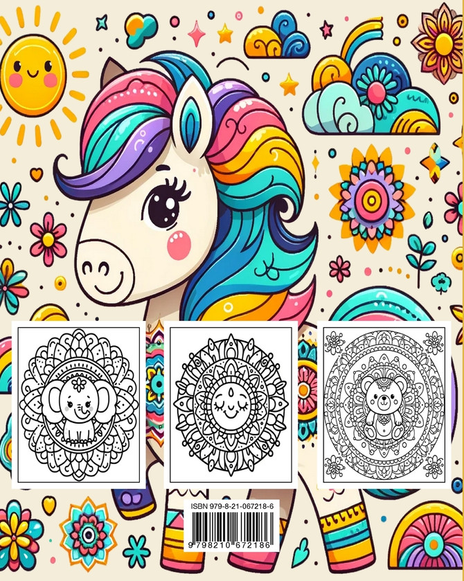 Einfaches Mandalas-Malbuch für Kinder