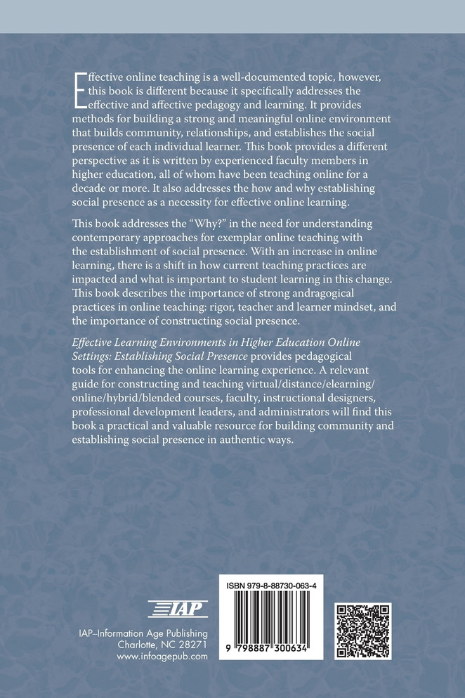 Effective Learning Environments in Higher Education Online Settings