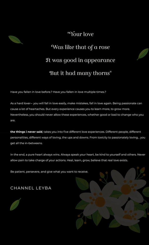 the things i never said