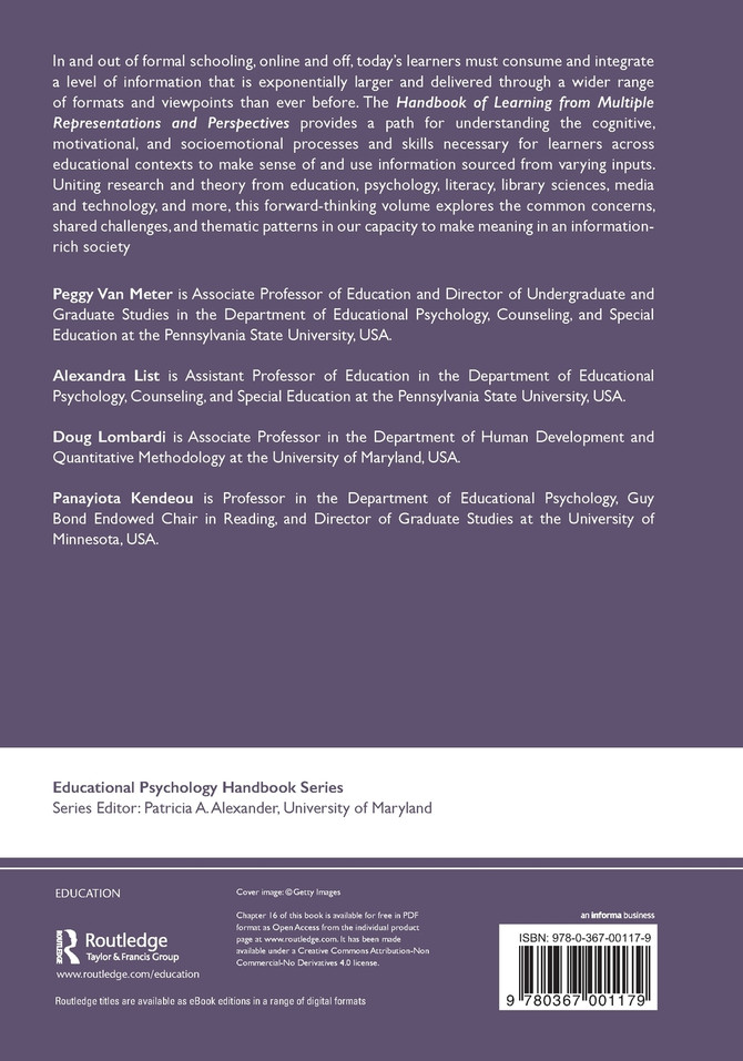 Handbook of Learning from Multiple Representations and Perspectives