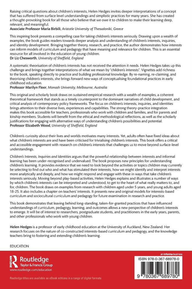 Children's Interests, Inquiries and Identities