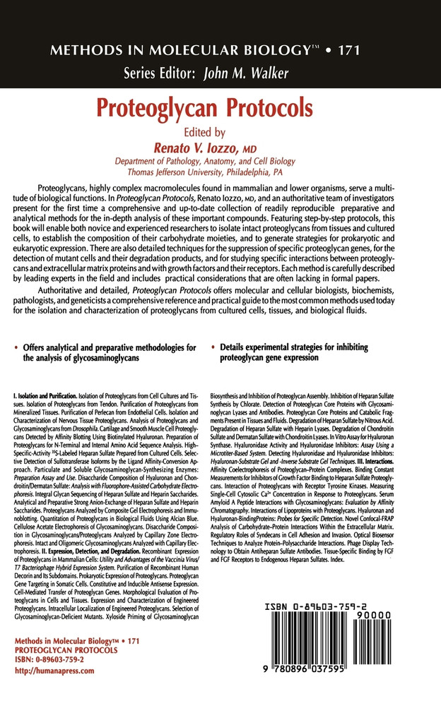 Proteoglycan Protocols