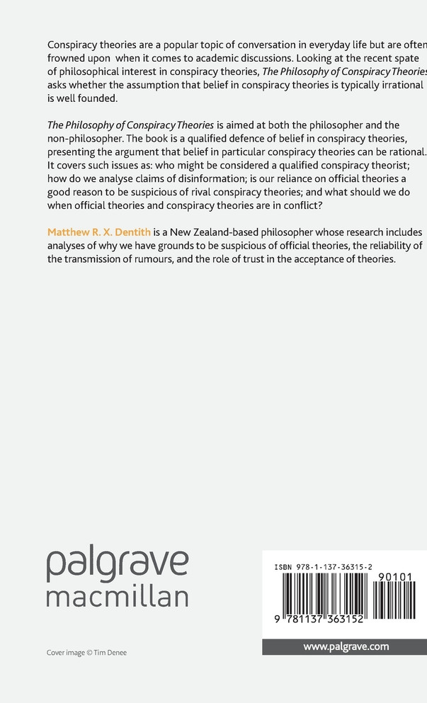 The Philosophy of Conspiracy Theories