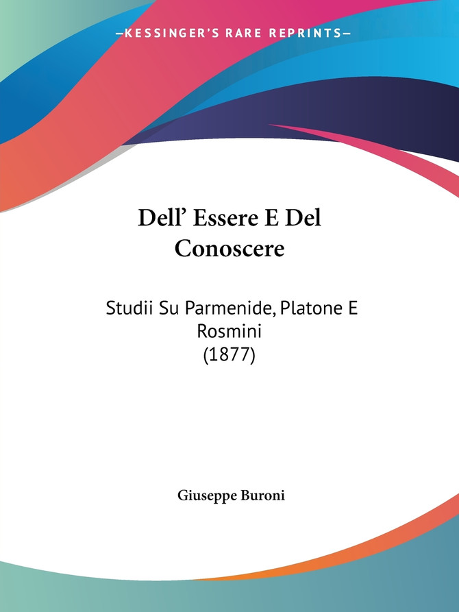 Dell' Essere E Del Conoscere