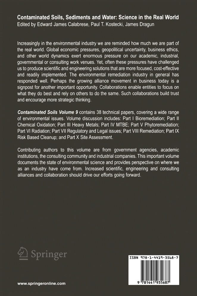 Contaminated Soils, Sediments and Water