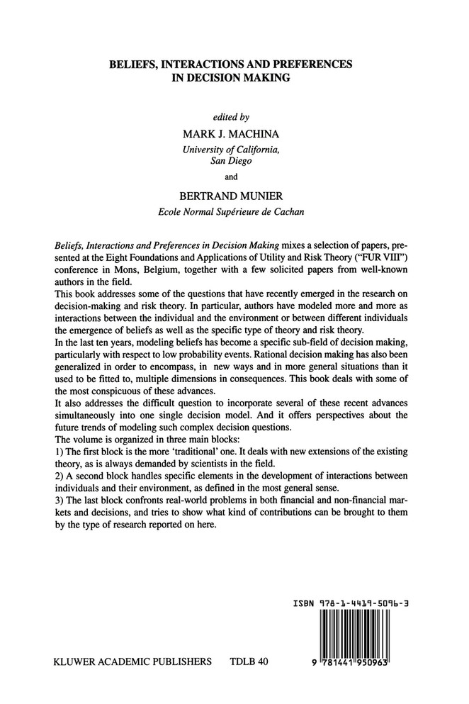 Beliefs, Interactions and Preferences