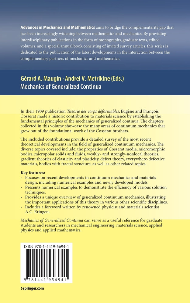 Mechanics of Generalized Continua