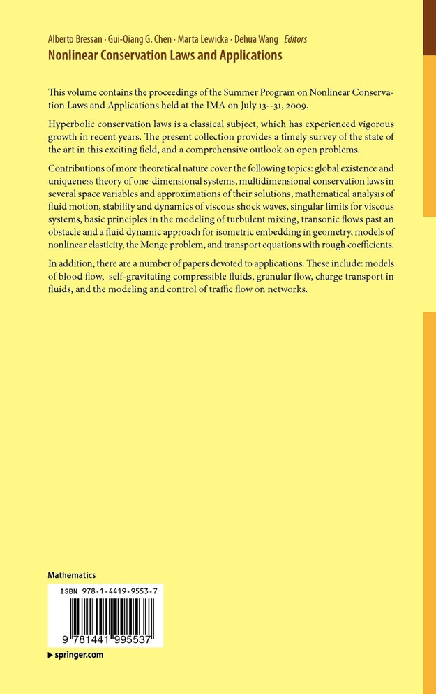 Nonlinear Conservation Laws and Applications